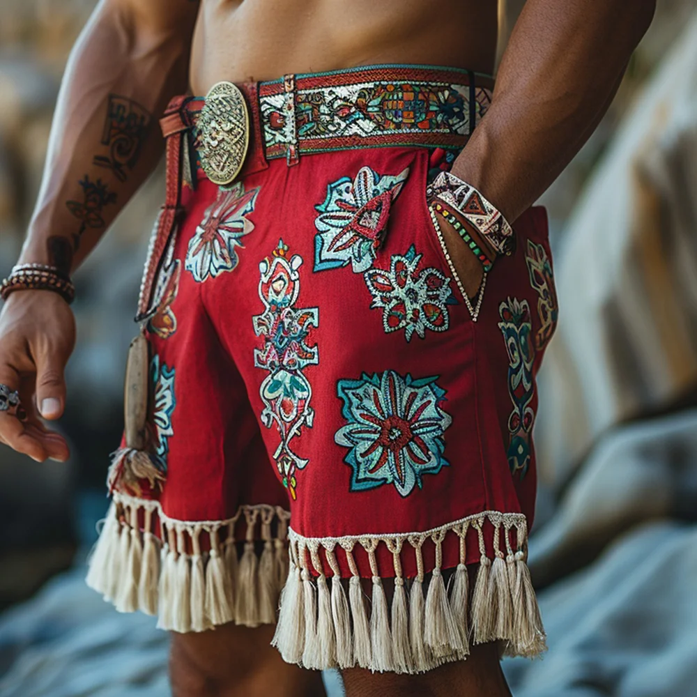 Bohemian Style Shorts Without Belt-inspireuse