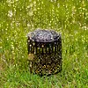 Solar Powered Deck Step Stair Lights Mandalas Theme Waterproof Fence Light Decorative Mandalas Lights for Garden Post Patio Backyard Yard Decor