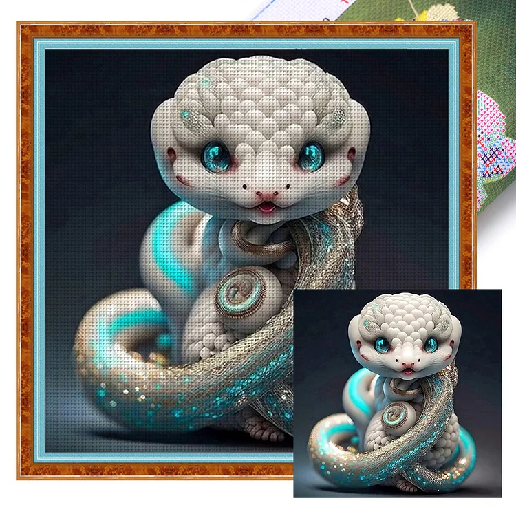 Zodiac Snake 11CT (40*40CM) Stamped Cross Stitch gbfke