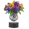 Acrylic Double Sided Butterfly Vase Diamond Painting LED Night Light Kit