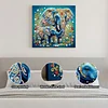 (25x25cm)DIY Elephant Framed Handmade Pearl Painting Art Craft Kit Living Home Decor
