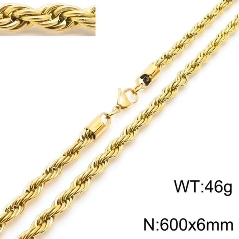 Jewelry Fashion Geometric 304 Stainless Steel 18K Gold Plated Plating Stainless Steel Necklaces