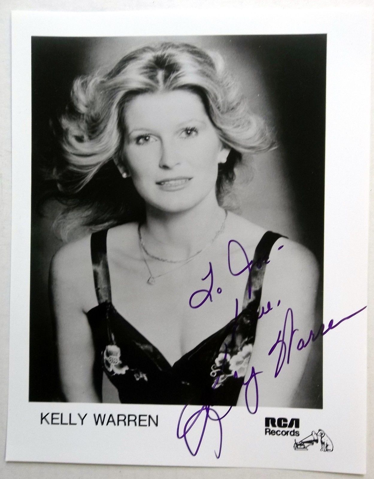 KELLY WARREN Autographed 8 x 10 promo Photo Poster painting 70's 80's COUNTRY Western SINGER