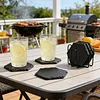 Square Slate Drink Coasters Set with Anti-Scratch Bottom for Home Office Kitchen