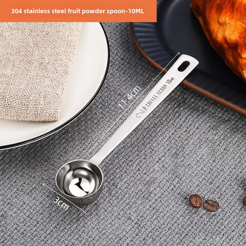 Stainless Steel Measuring Spoon 304 Milk Tea Shop Fruit Powder Spoon Coffee Milk Powder Spoon Scale Spoon Measuring Spoon 10g 15ml20g