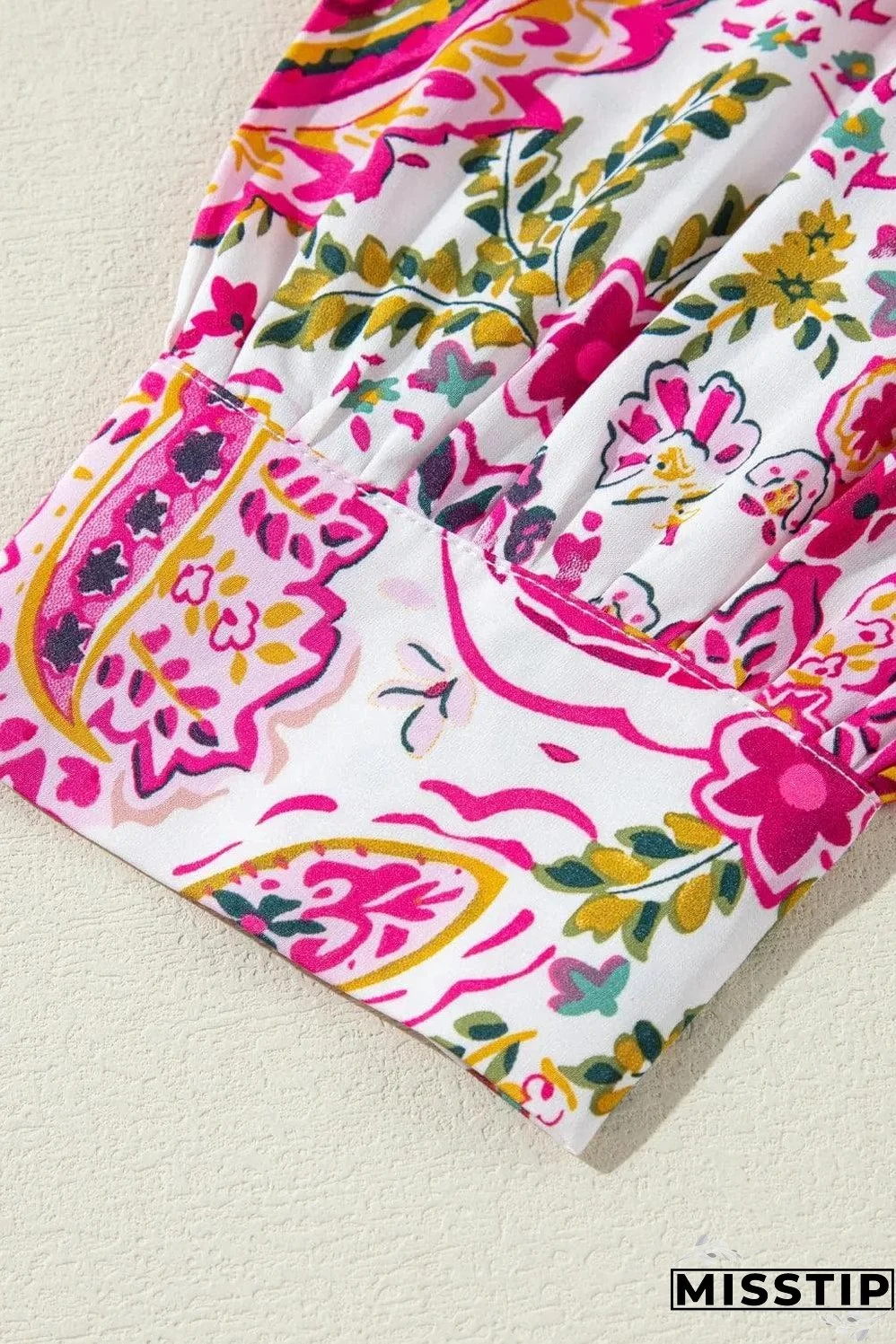 Pink Floral Paisley Printed Casual Shirt