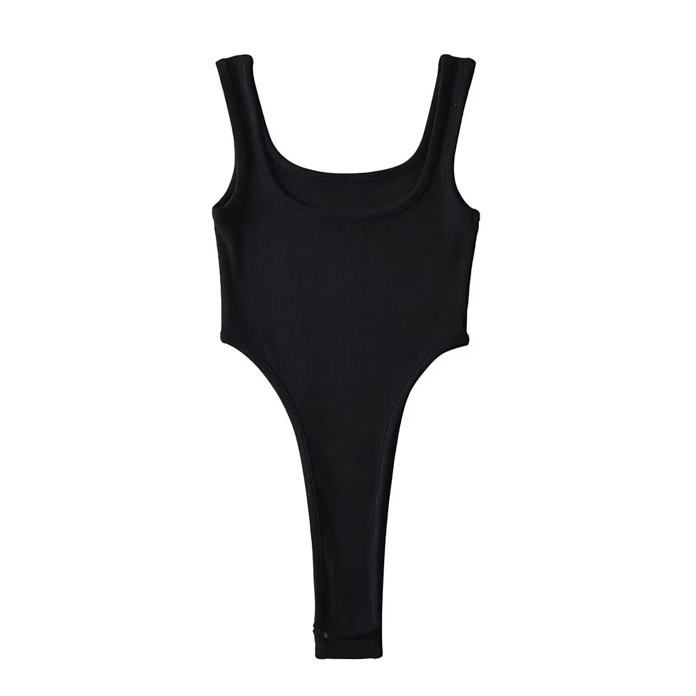 Ueong Trend Women's Wear Square Neckline Vest One-Piece Suit Slim Sexual Feeling Waist Spicy Girl Bottom Top
