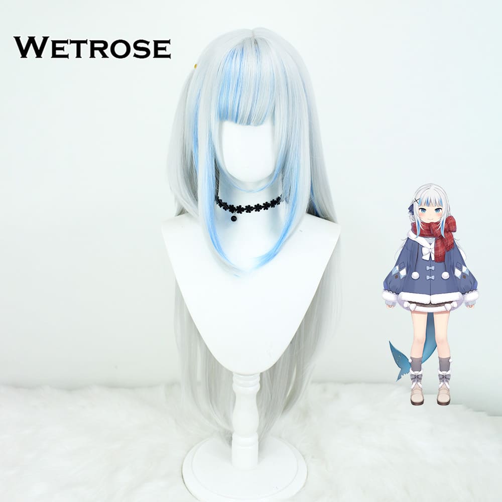 [Wetrose] Pre-Order Hololive EN Gawr Gura Winter SnowShark New Outfit Cosplay Wig