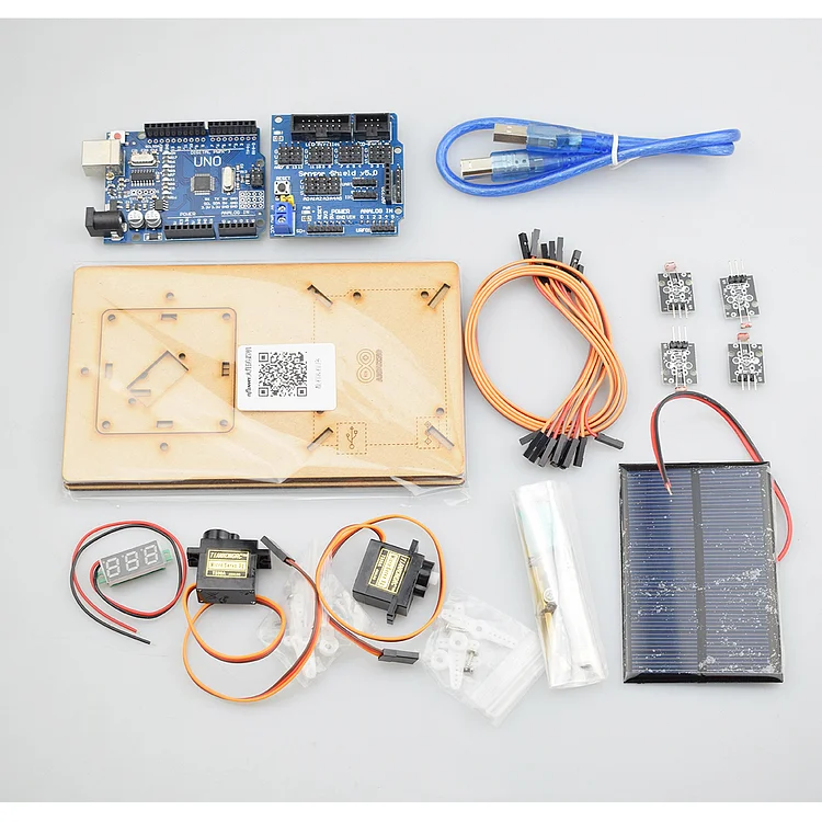 Toy Time 2022 Intelligent Solar Energy Tracking Light Tracking Power Generation Equipment Maker Competition Microcontroller Diy STEM Kit edcaution toy