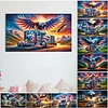 American Eagle - Round Drill Diamond Painting - 70*40CM (Big Size)