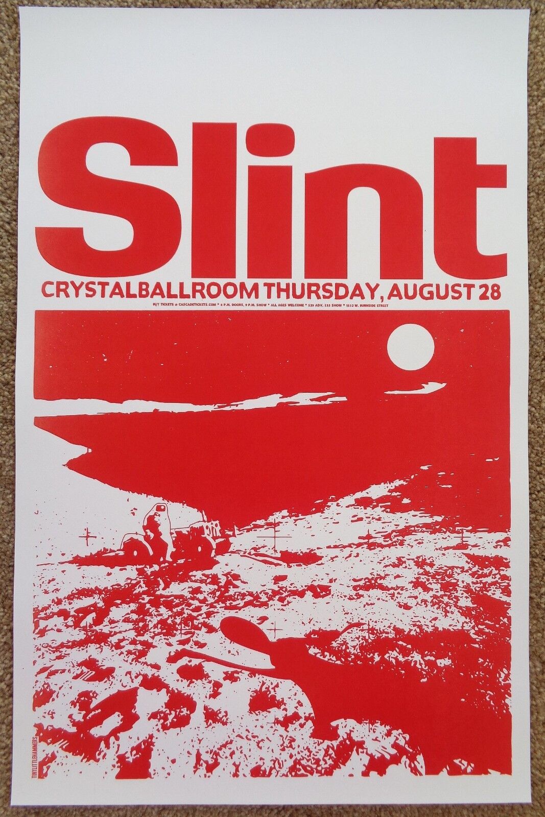 SLINT 2014 Gig POSTER Portland Oregon Concert