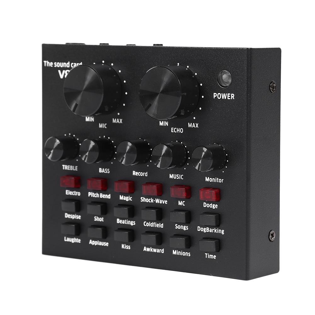 

V8 Audio Bluetooth USB Headset Mic K Song Stereo Live Broadcast Sound Card, 501 Original