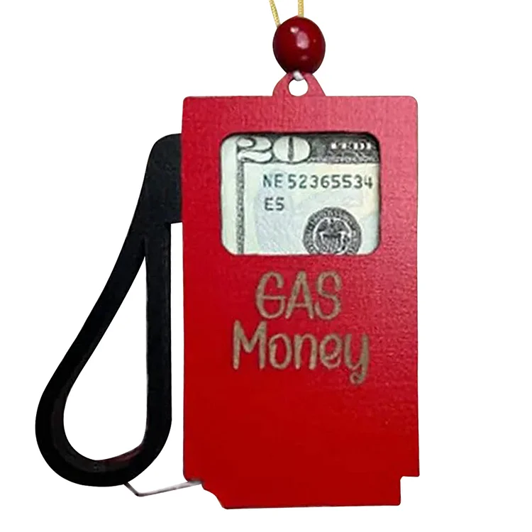 Christmas Funny Gas Station Card Holder for Xmas Tree Ornament (Red Gas Station) gbfke