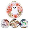 【Limited Stock Sale】Retro Flower Ghost-DIY Embroidery Kit with Pattern Cotton Threads Needles Hoop 25*25cm/9.84*9.84in tapestrymarket