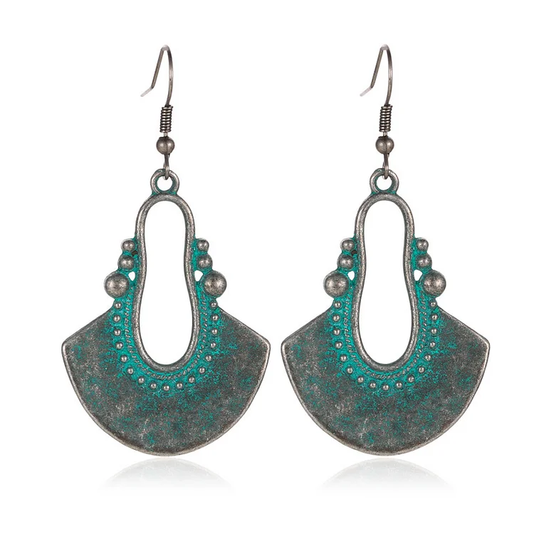Retro Metal Hollow Flower Earrings
