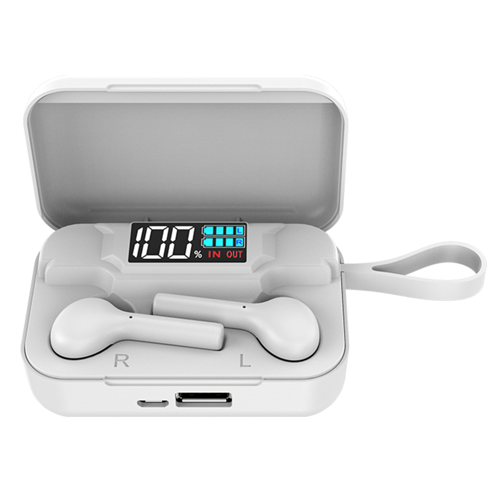 

K18 TWS Wireless Bluetooth-compatible Headphones Sport Music Calling Earphones (White), 501 Original