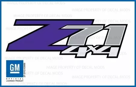 Dronehint 2 - Z71 4x4 Purple FPUR Chevy 07<->13 Decal Sticker Parts Silverado GMC Sierra (For: GMC) Parts