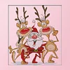 Cross Stitch-Santa Claus Reindeer (28 X 26cm)
