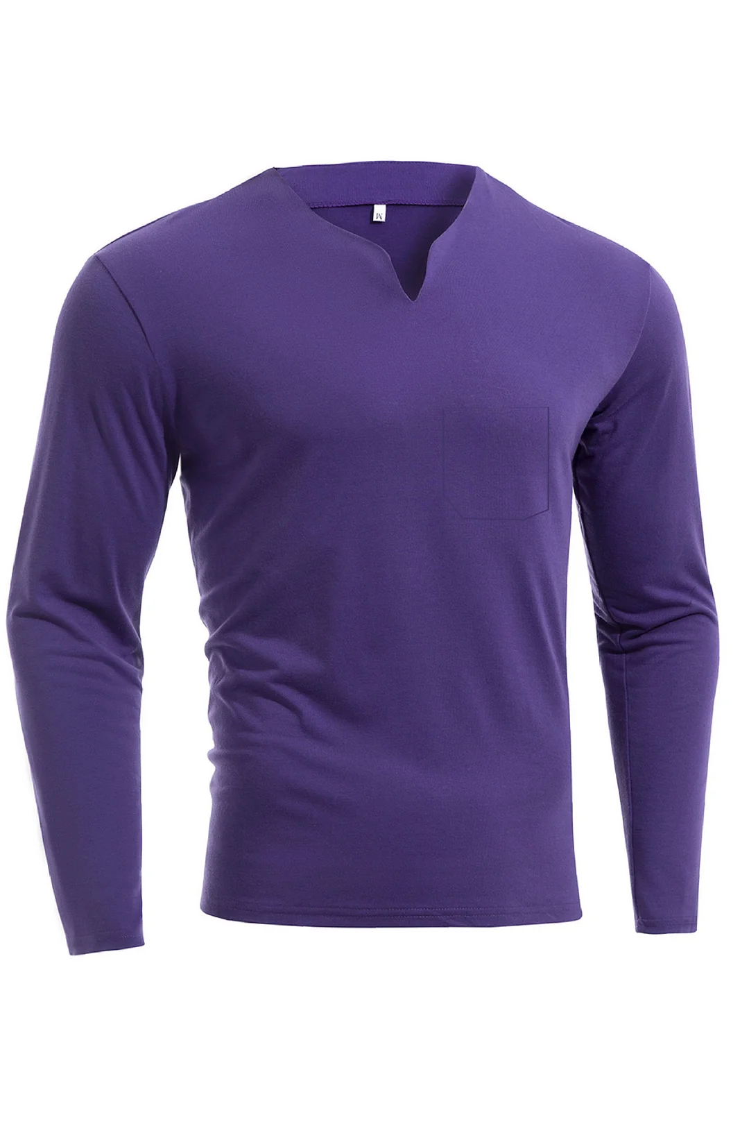 Uveng Uveng New Hot Fitness Plus-Size Sports T-Shirt Men's Elastic Comfortable Long-Sleeved Autumn V-Neck