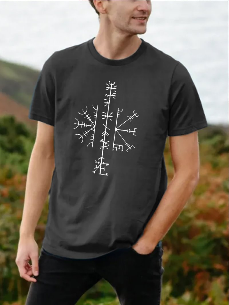 Viking Weapon Printed Men's T-Shirt in  mildstyles