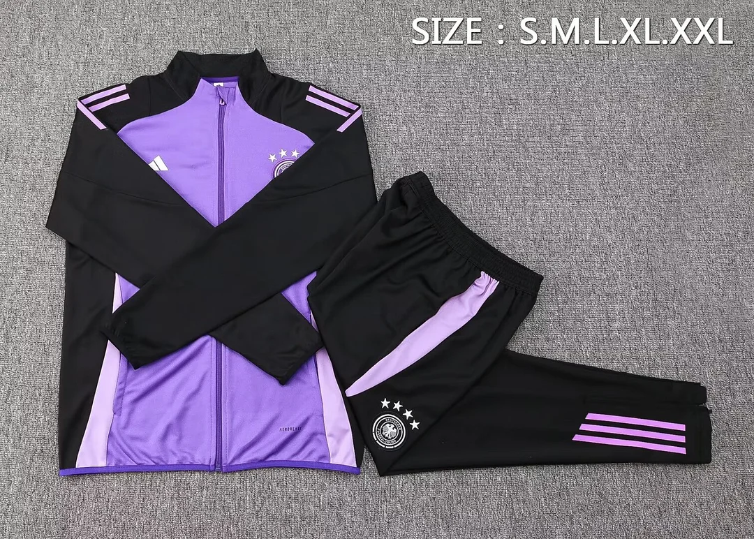 2024 Germany Long Zipped Jacket Purple Football Shirt 1:1 Thai Quality