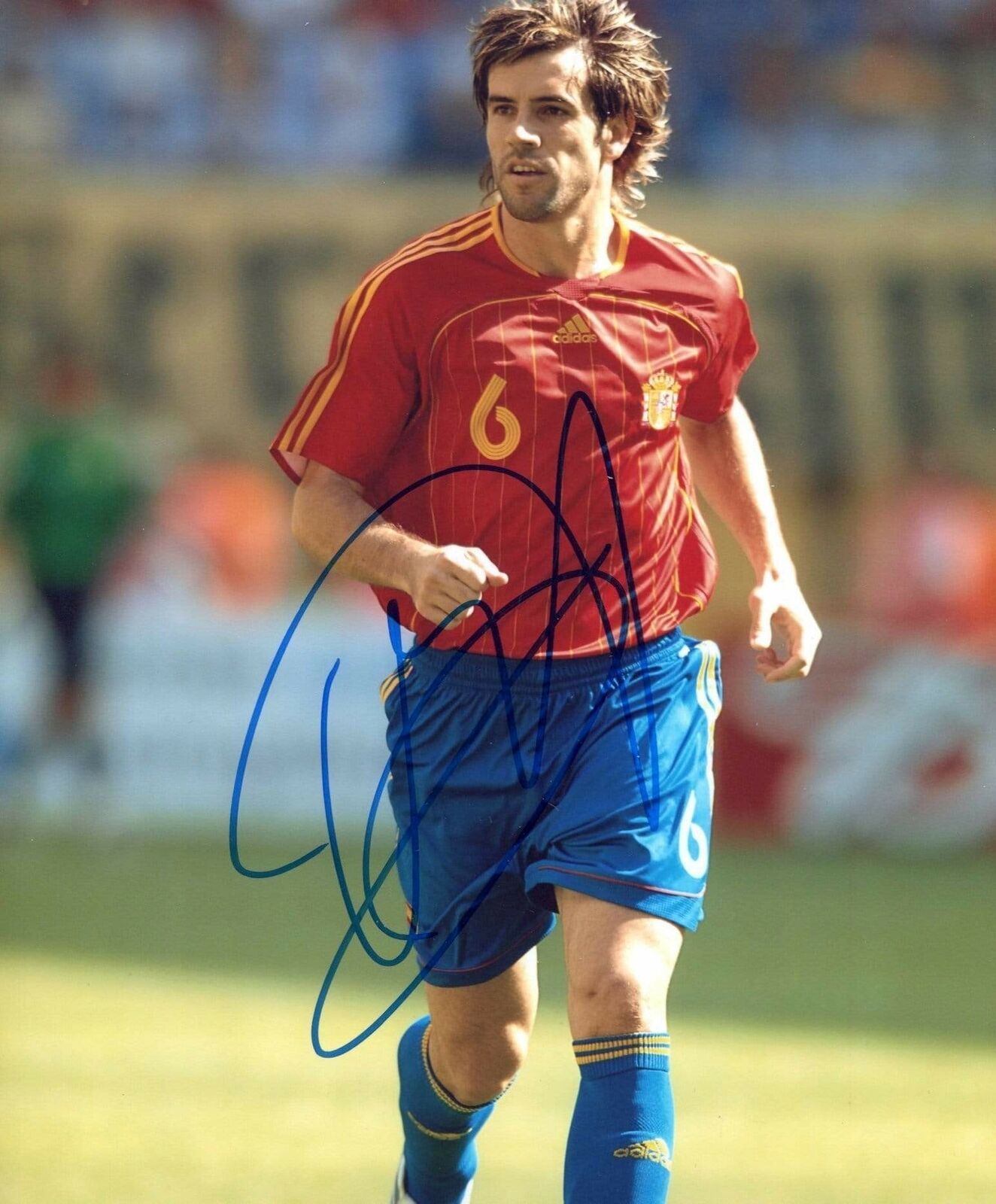 SOCCER David Albelda SPANISH NATIONAL TEAM autograph, In-Person signed Photo Poster painting