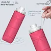 20oz Silicone Foldable Travel Water Bottles Leakproof Valve Reusable, Carton Packaging, Gym Camping Hiking Travel Sports Lightweight Durable Bottle