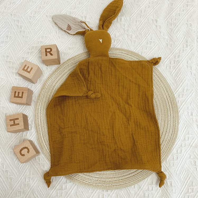 Baby Rattle Bunny Muslin Towel