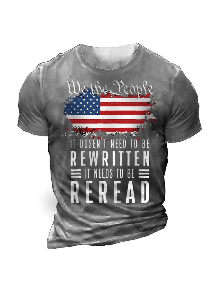 REREAD Cotton Printed Men's T-shirt | 168DEAL