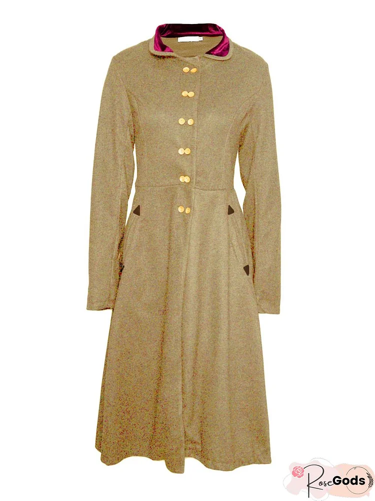 Tweed Vintage Long Sleeve Overcoat