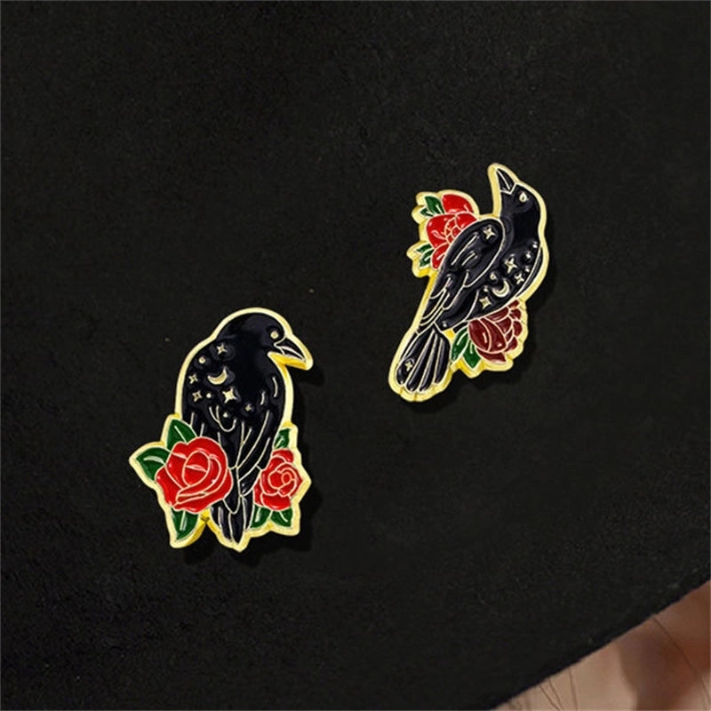 Casual Cartoon Style Cute Crow Animal Parrot Alloy Unisex Brooches