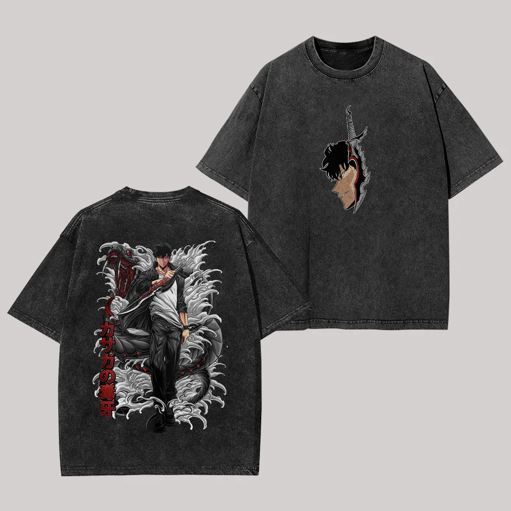 Solo Leveling Printed Unisex Washed T-Shirt