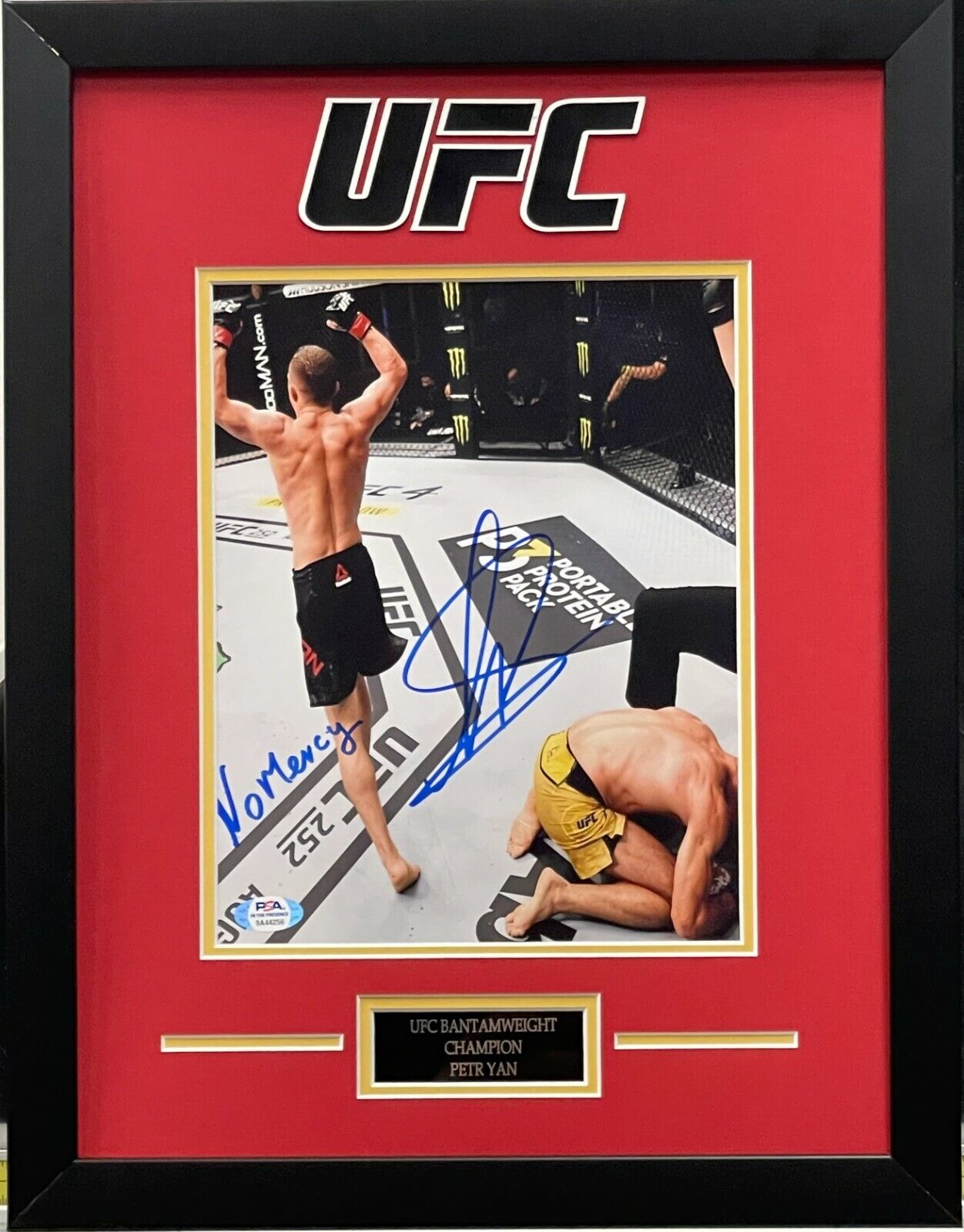 Petr Yan autograph signed inscribed 8x10 framed UFC No Mercy PSA COA Jose Aldo