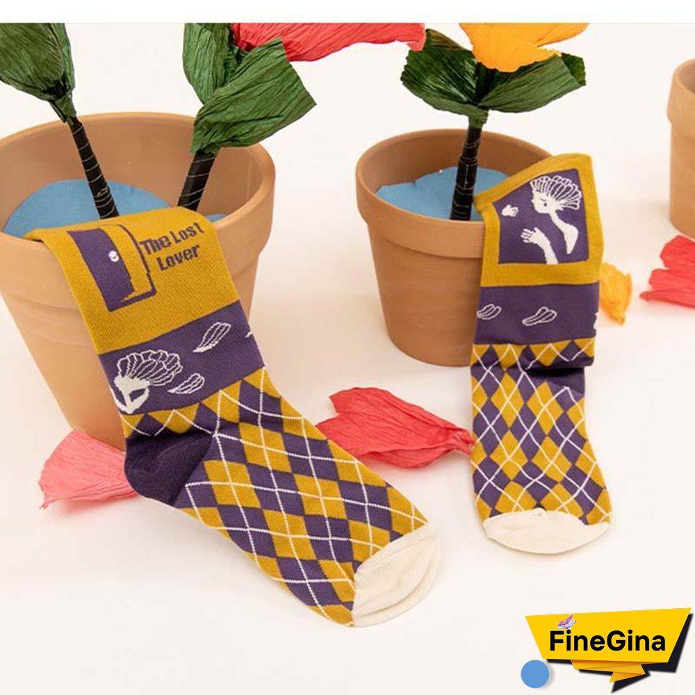 Illustration Pattern Socks