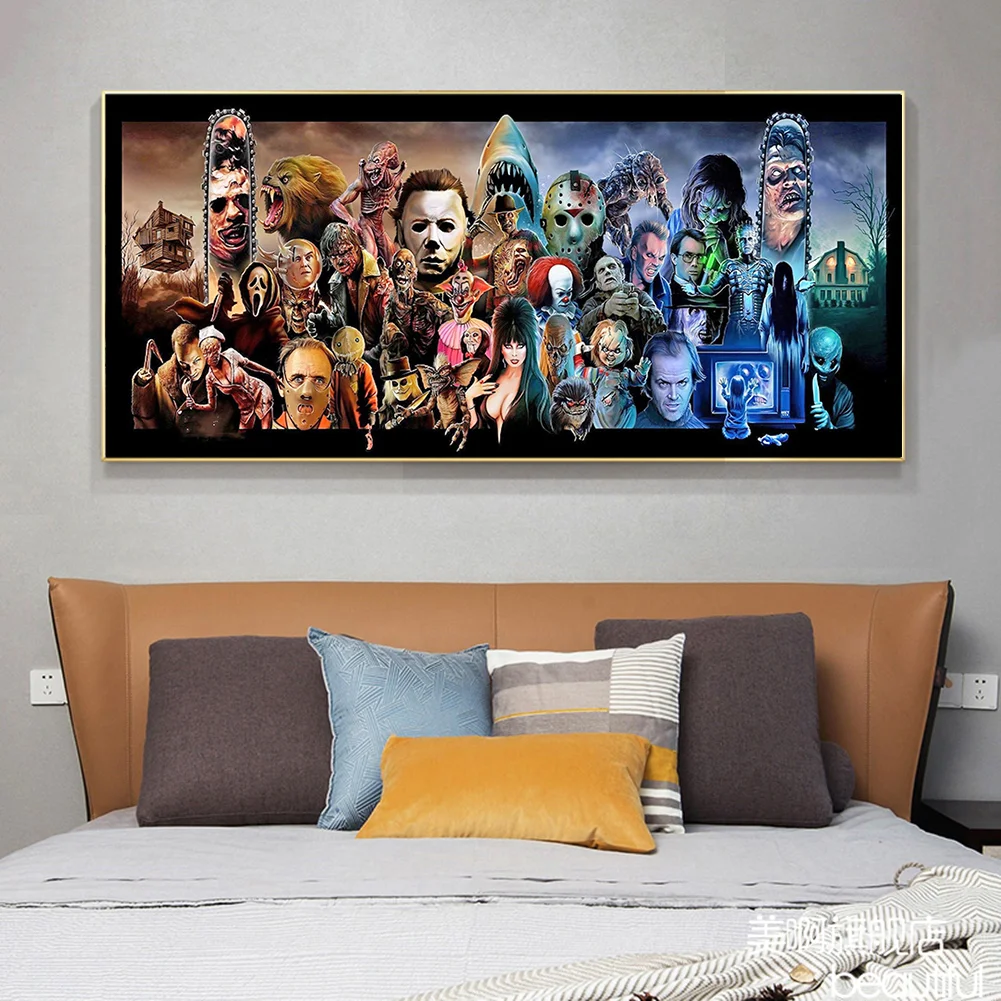 Diamond Painting 5D DIY Horror Movie Character Full Round Drill Drawing