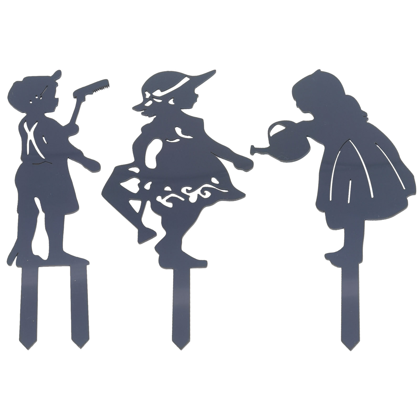 

Garden Decoration Hollowed Out Children Dwarf Statues Silhouette Yard Art, The girl with the kettle, 501 Original