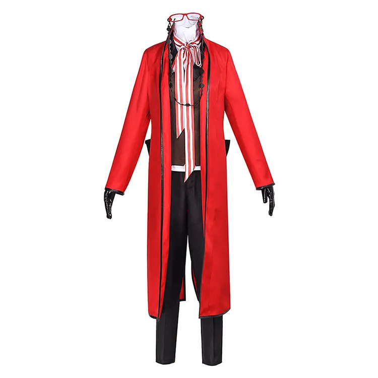 Black Butler Season 4: Public School Arc (2024) Ronald Knox Red Jacket Set Outfits Cosplay Costume Suit