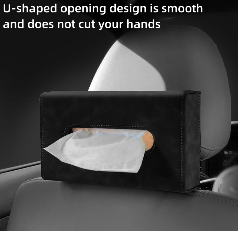 Fur does not block the view of car special tissue box and paper bag