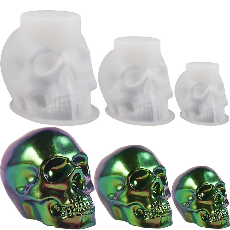 3D Skull Ornament Resin Molds Set-3 Pcs CrazyMold