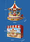 Snoopy Carousel Light-Up Musical Building Block Toy Model