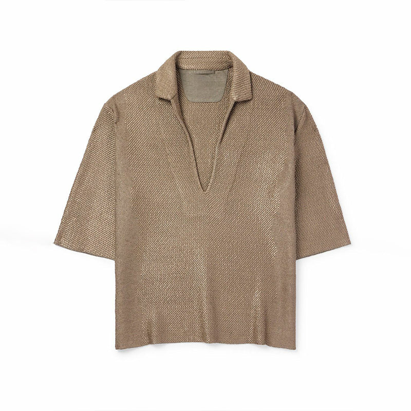 Silk and Linen-Blend Polo Shirt
