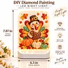 DIY Diamond Art LED Night Light &ndash; Light-Up Table Decor, Double-Sided Printed DIY Crystal Pearl Painting Decoration for Holiday & Gifts(turkey)