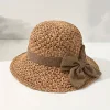 🏖️👒Elegantn&iacute; pleten&yacute; slaměn&yacute; klobouk s ma&scaron;l&iacute;