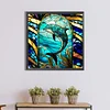 Diamond Painting-DIY Full Round Drill Stained Glass Dolphin