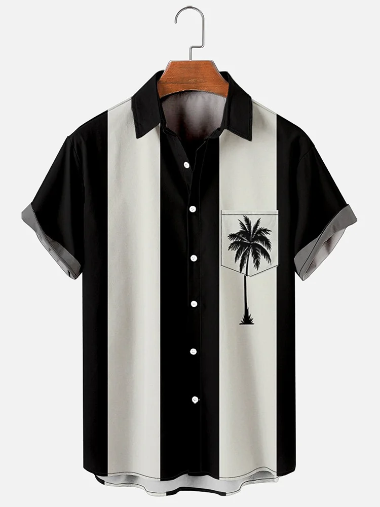 Hawaiian Inspired Casual Men's Short Sleeve Shirt