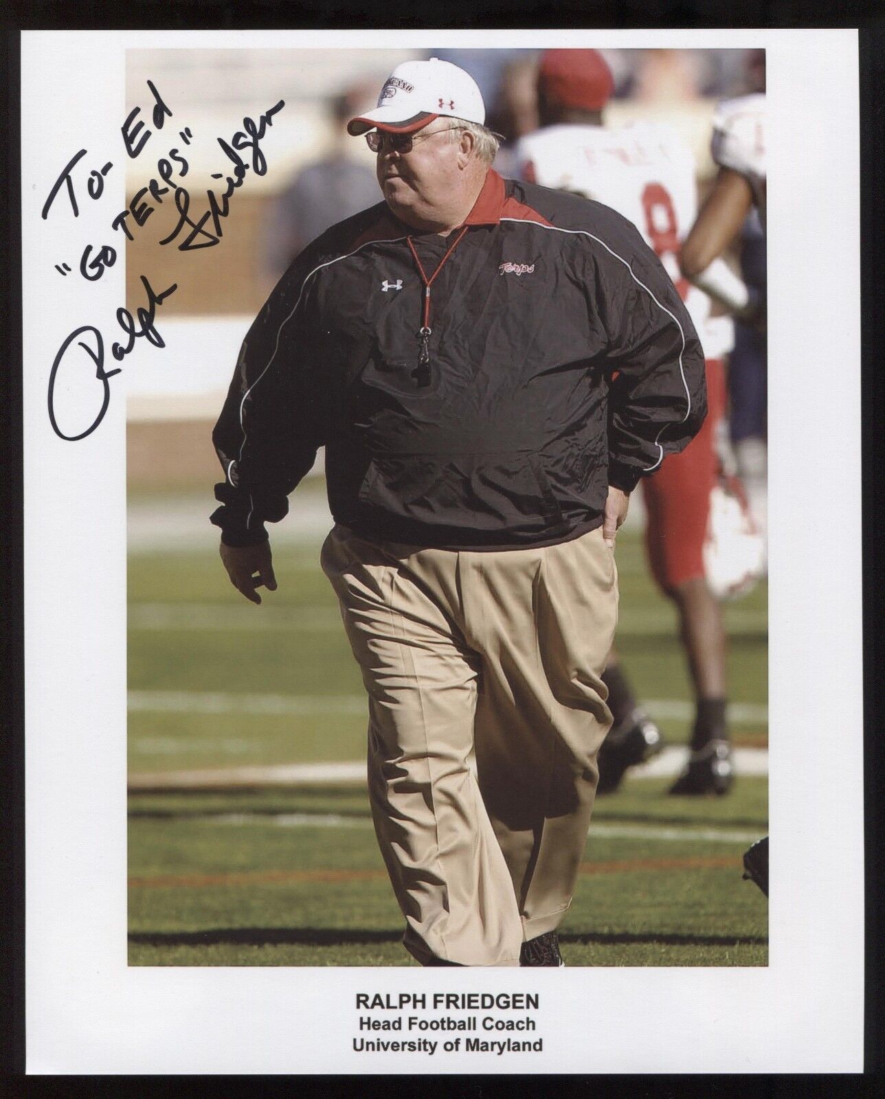 Ralph Friedgren Signed 8x10 Photo Poster painting College NCAA Football Coach Autographed