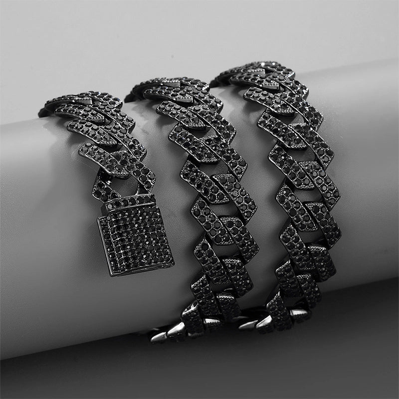 European And American Hot Men’s Personality Cuban Link Chain Street Fashion Rock Hip Hop Couple All-Match Necklace