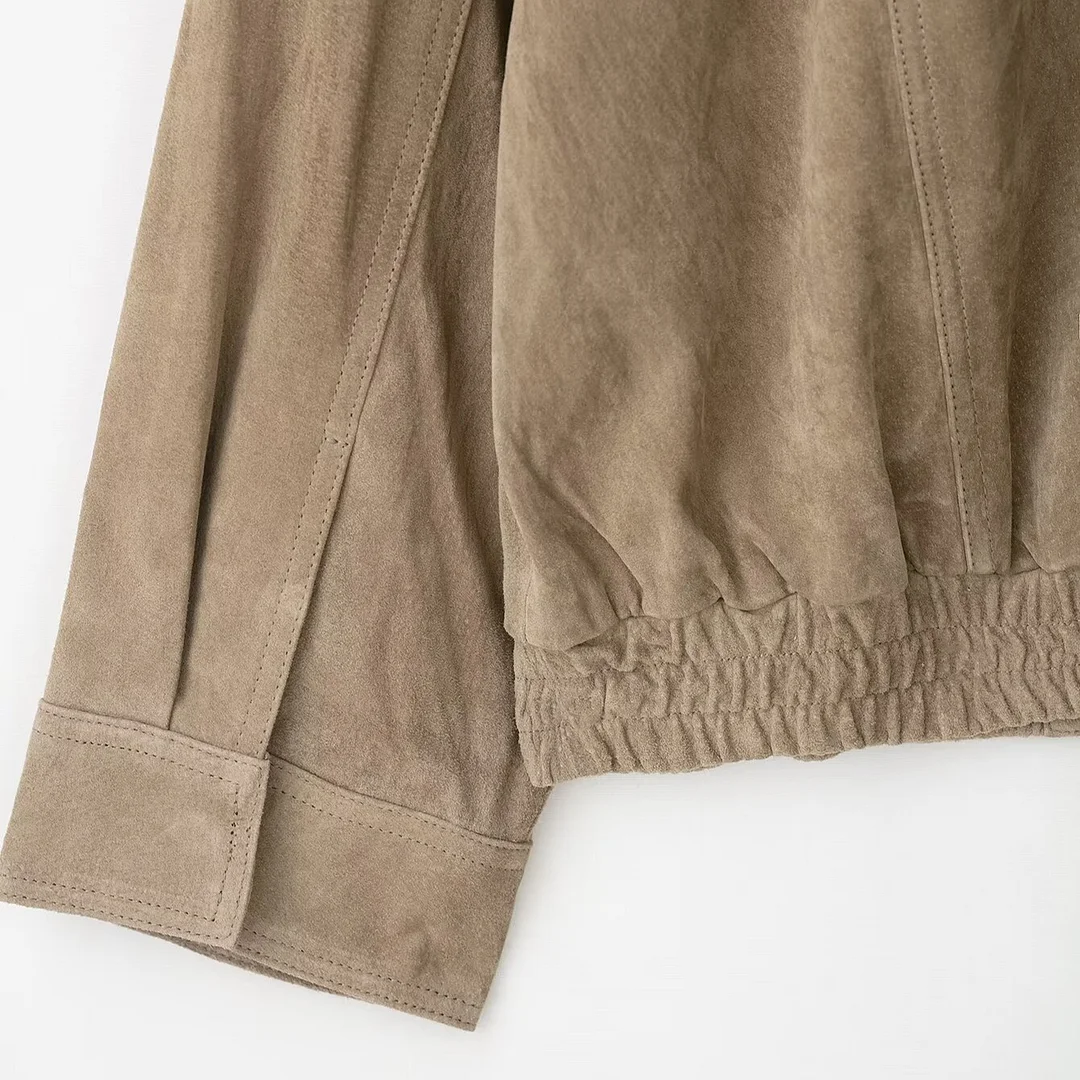 Nigikala Nigikala New Fashion Temperament Women's Suedo Texture Leather Coat 4341770