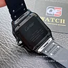 Cartier Santos Large WSSA0039 Black ADLC Steel Rubber strap 40mm Super Clone