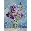 (30x40cm)DIY Pearl Painting Framed Flower Handmade Pearl Material Art Kit Living Room Decor
